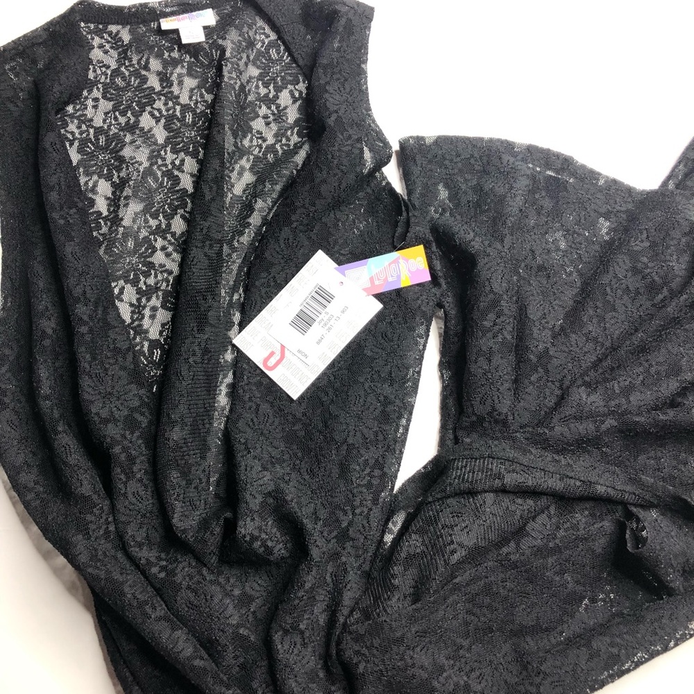 Noir Lace Small LuLaRoe Joy Vest